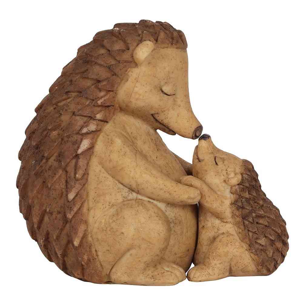 Something Different - Happy Hoglet Mother and Baby Hedgehog Dekorative Figur - Braun